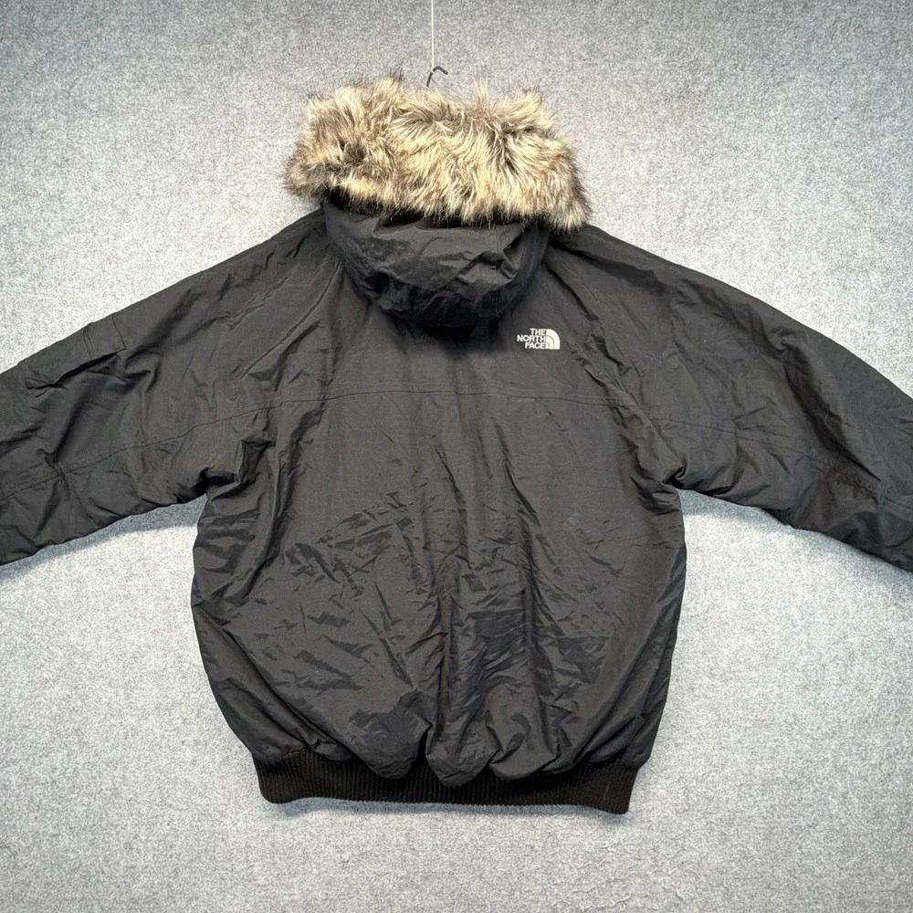The North Face Jacket Mens XL Black Goose Down Fill Gotham Faux Fur